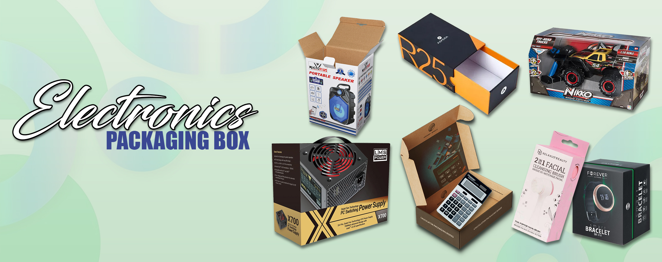 Electronics packaging box