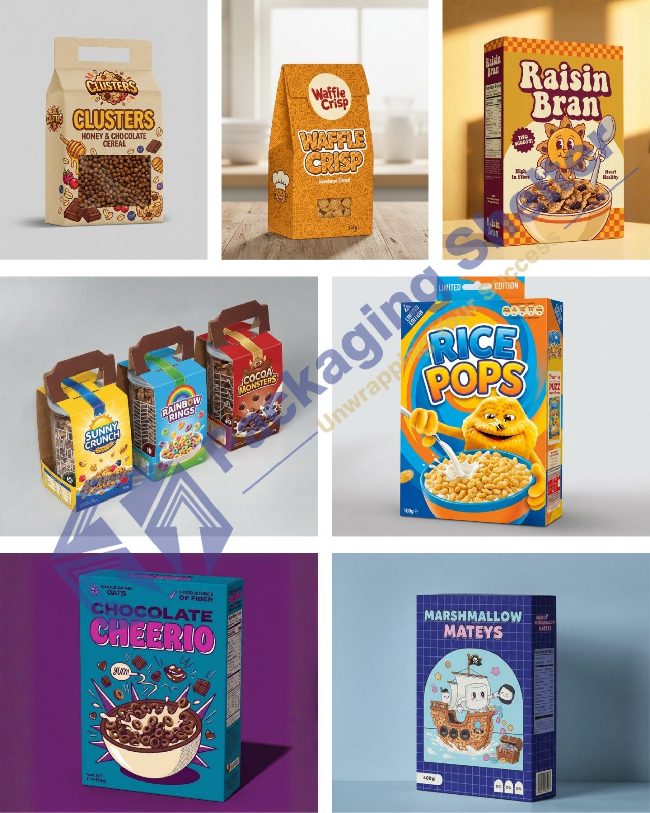 Custom Cereal Boxes by Packaging Shelter