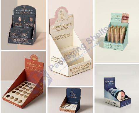 Beautiful Custom Makeup Display on Retail Counter
