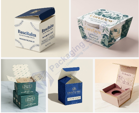 Luxurious Cosmetic Cream Jar and Box